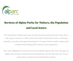 Services by Parks for Visitors, the Population and Local Actors